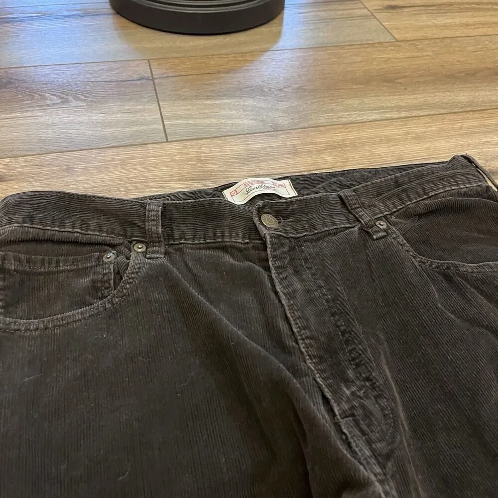 Y2K Levi Strauss Signature Straight Leg Dark Brown Corduroy Pants 36x34 (36x33)